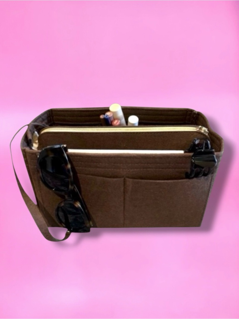 🆕💕Felt Tote / Purse / Handbag Organizer Insert Compatible with SPEEDY 30 • BROWN
